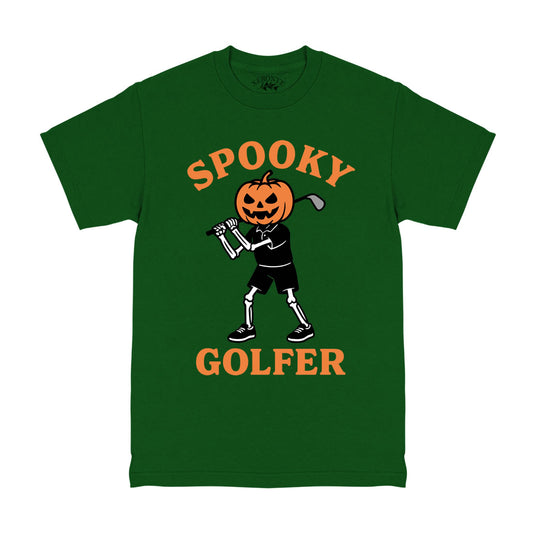 Green Spooky Golfer Halloween Men's T-Shirt
