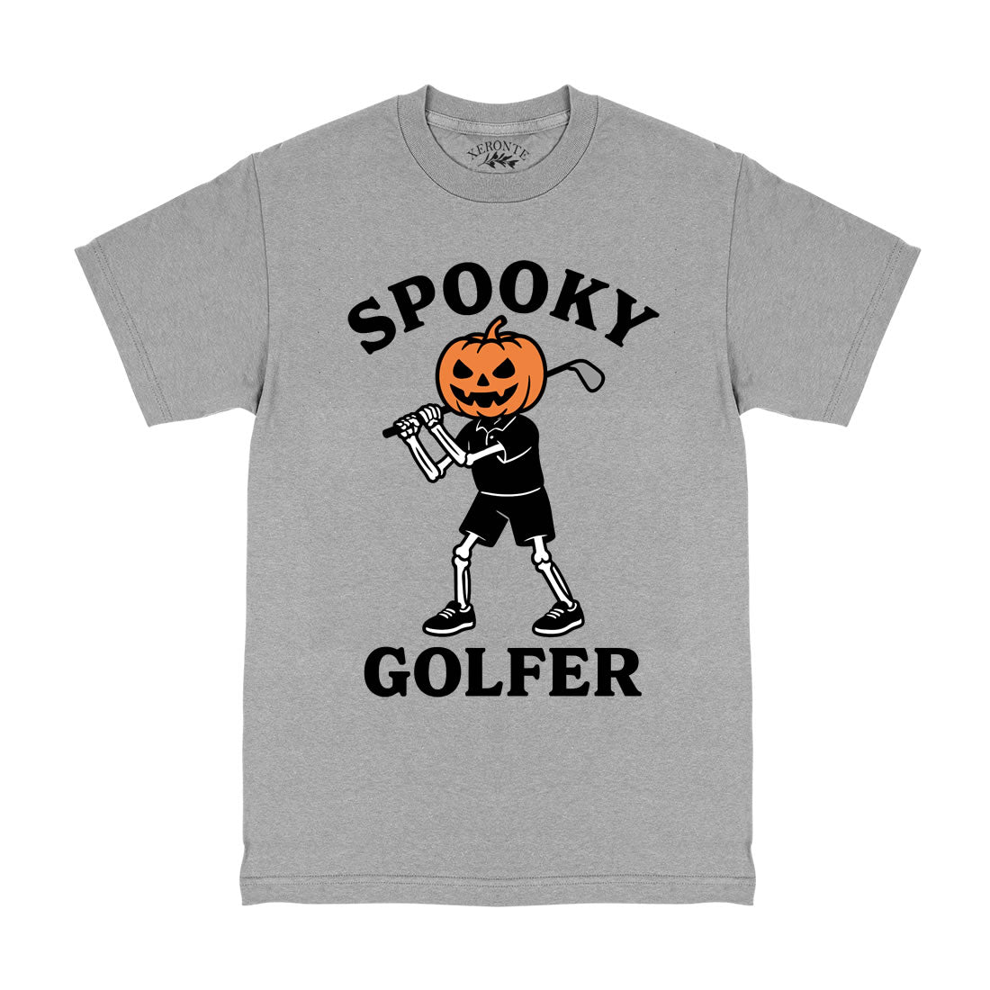 Grey Spooky Golfer Halloween Men's T-Shirt