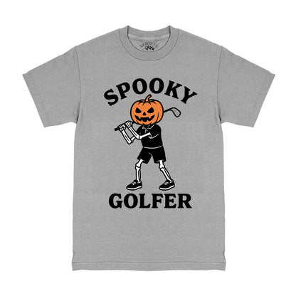 Grey Spooky Golfer Halloween Men's T-Shirt