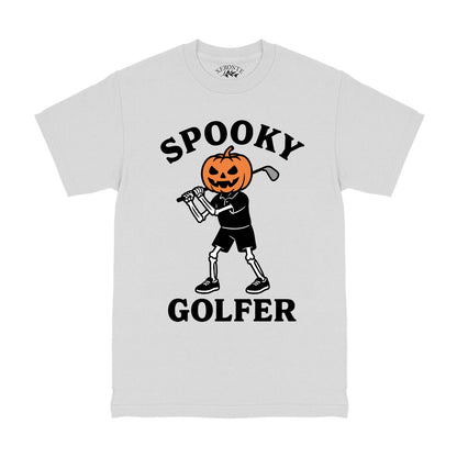 White Spooky Golfer Halloween Men's T-Shirt
