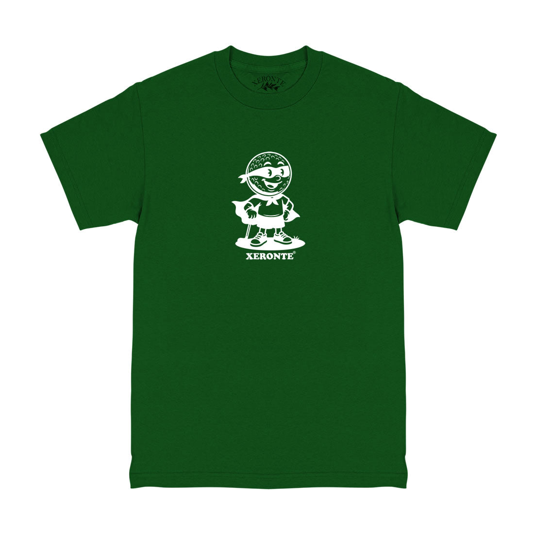 Green Superhero Costume Golf Ball Mascot Mens T-Shirt