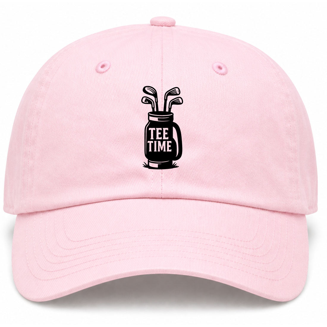Pink Tee Time Golf Clubs Golf Dad Hat