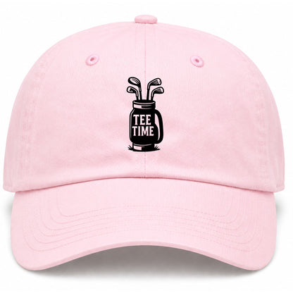 Pink Tee Time Golf Clubs Golf Dad Hat