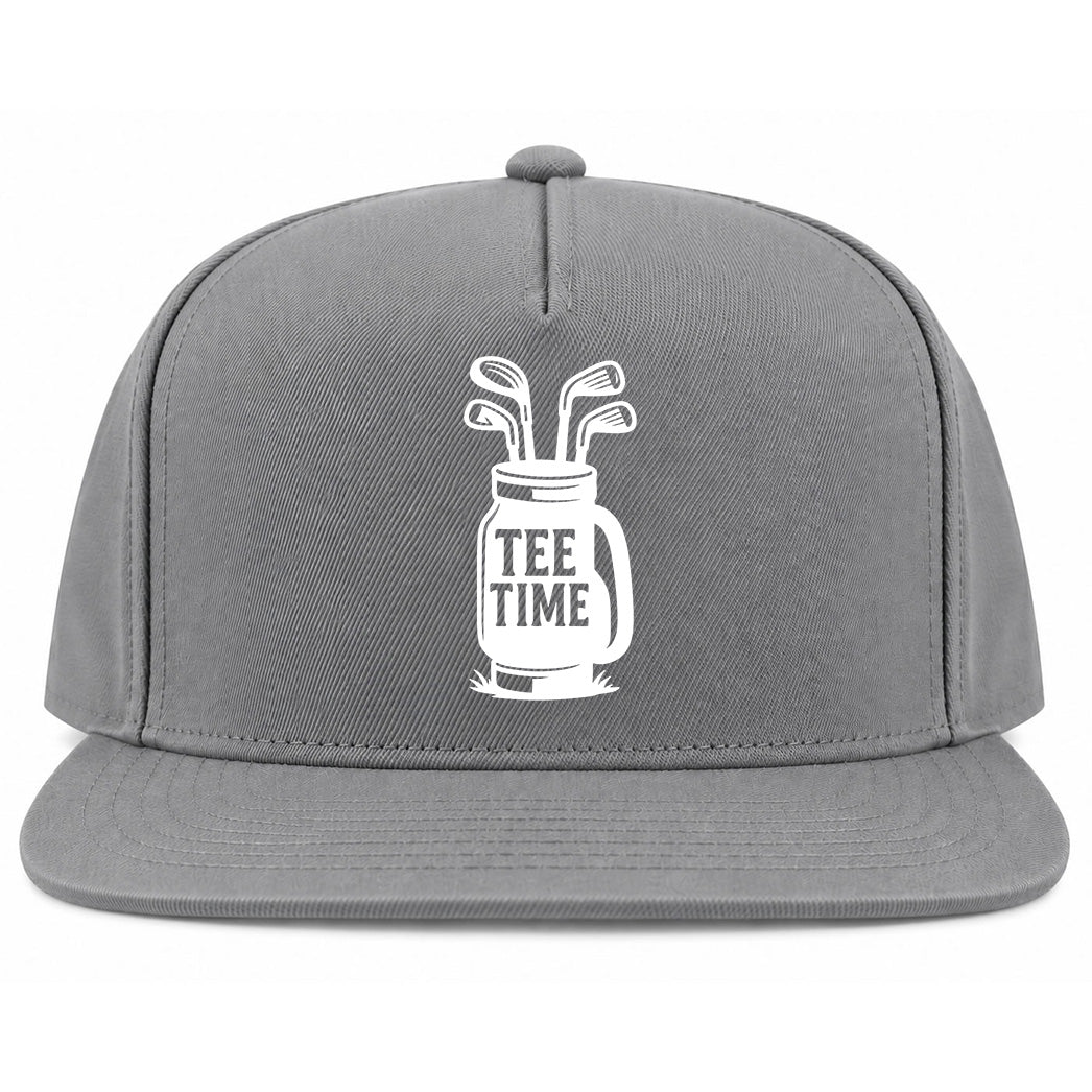 Grey Tee Time Golf Clubs Golf Snapback Hat