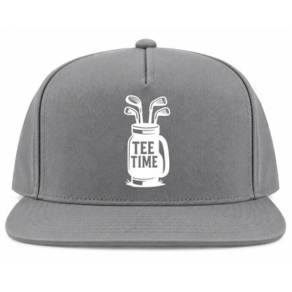 Grey Tee Time Golf Clubs Golf Snapback Hat