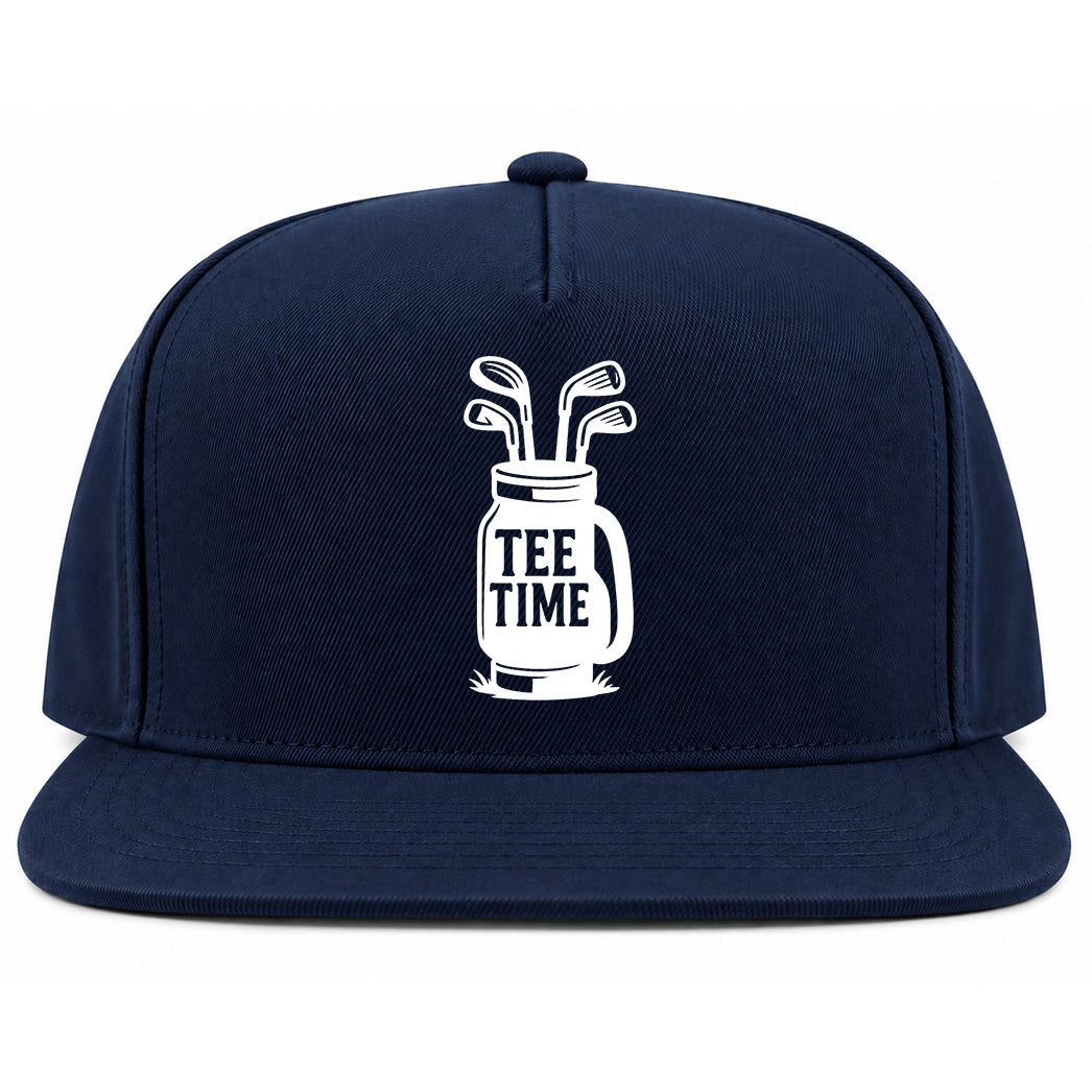 Navy Blue Tee Time Golf Clubs Golf Snapback Hat