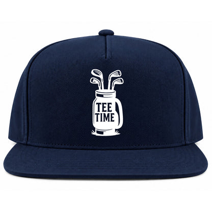 Navy Blue Tee Time Golf Clubs Golf Snapback Hat