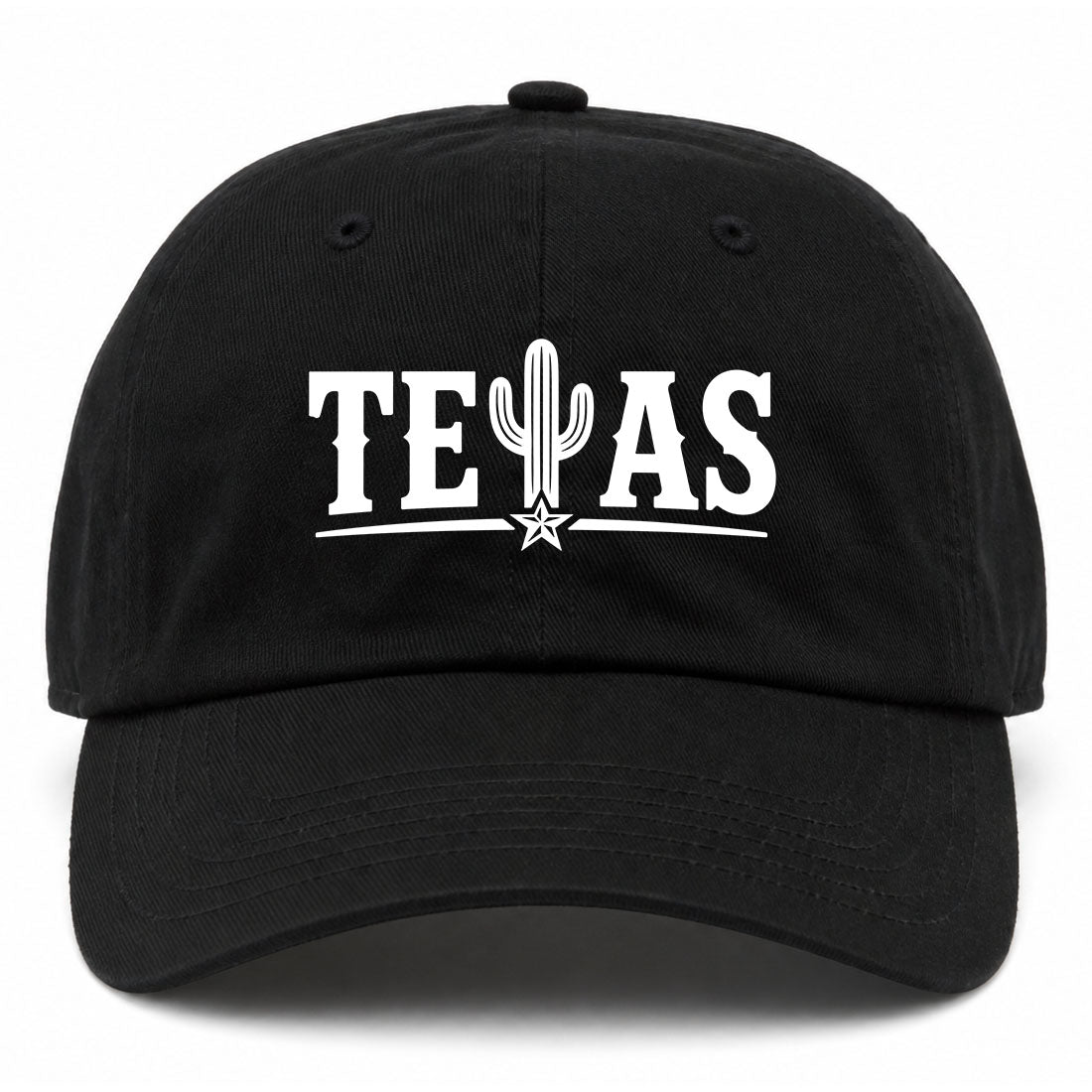 Black Texas Cactus Golf Dad Hat