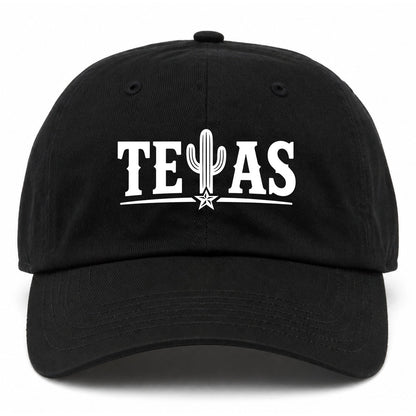 Black Texas Cactus Golf Dad Hat