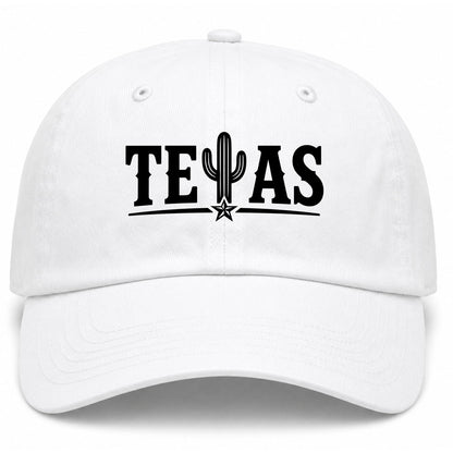 White Texas Cactus Golf Dad Hat