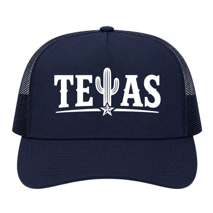 Navy Blue Texas Cactus Golf Trucker Hat