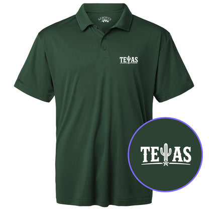 Green Texas Cactus Men's Golf Polo Shirt