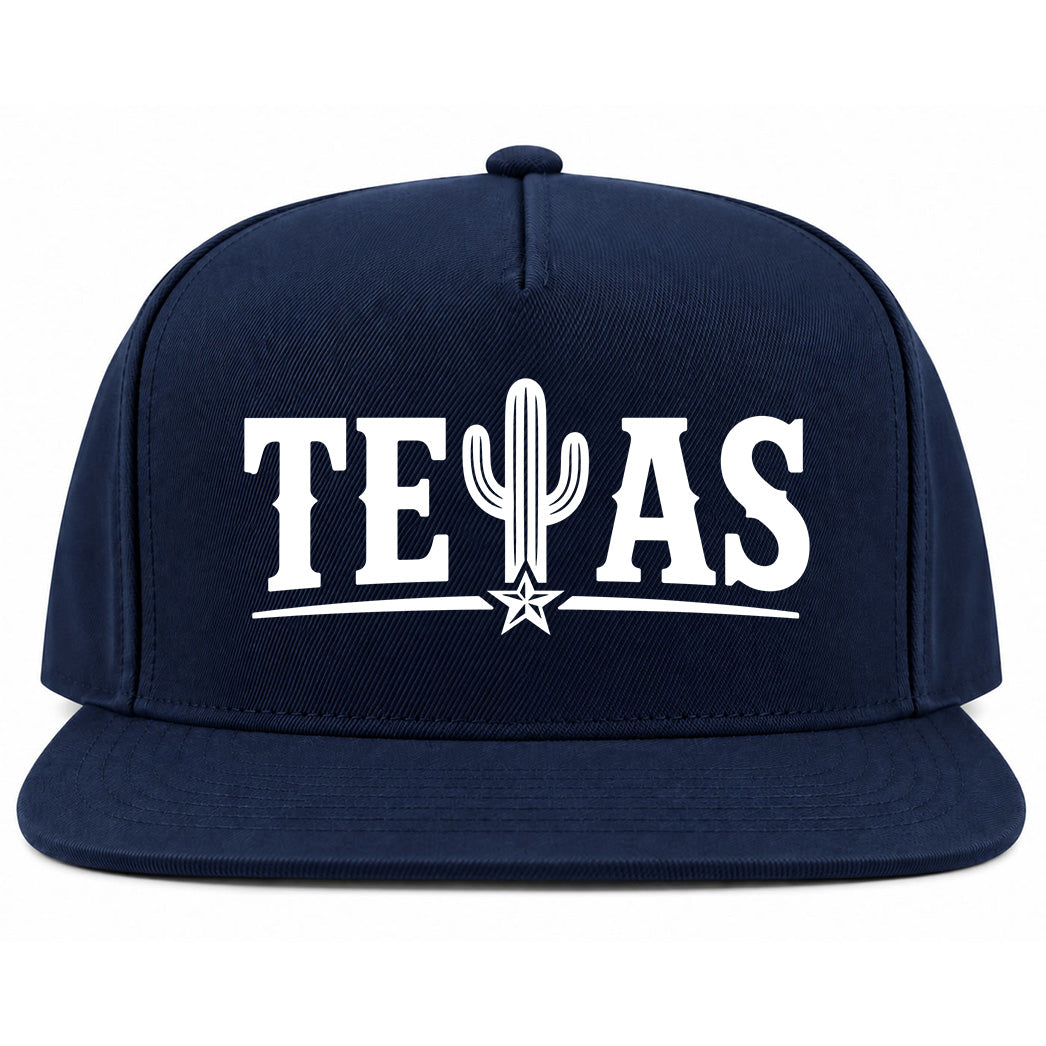 Navy Blue Texas Cactus Golf Snapback Hat