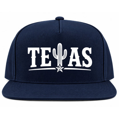 Navy Blue Texas Cactus Golf Snapback Hat
