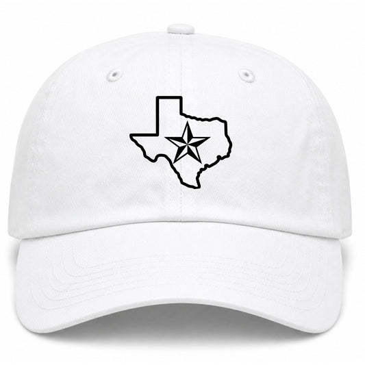 White Texas Lone Star State Golf Dad Hat