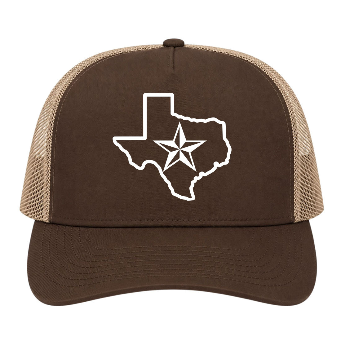 Brown Texas Lone Star State Golf Trucker Hat