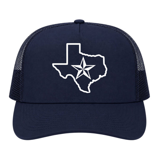 Navy Blue Texas Lone Star State Golf Trucker Hat