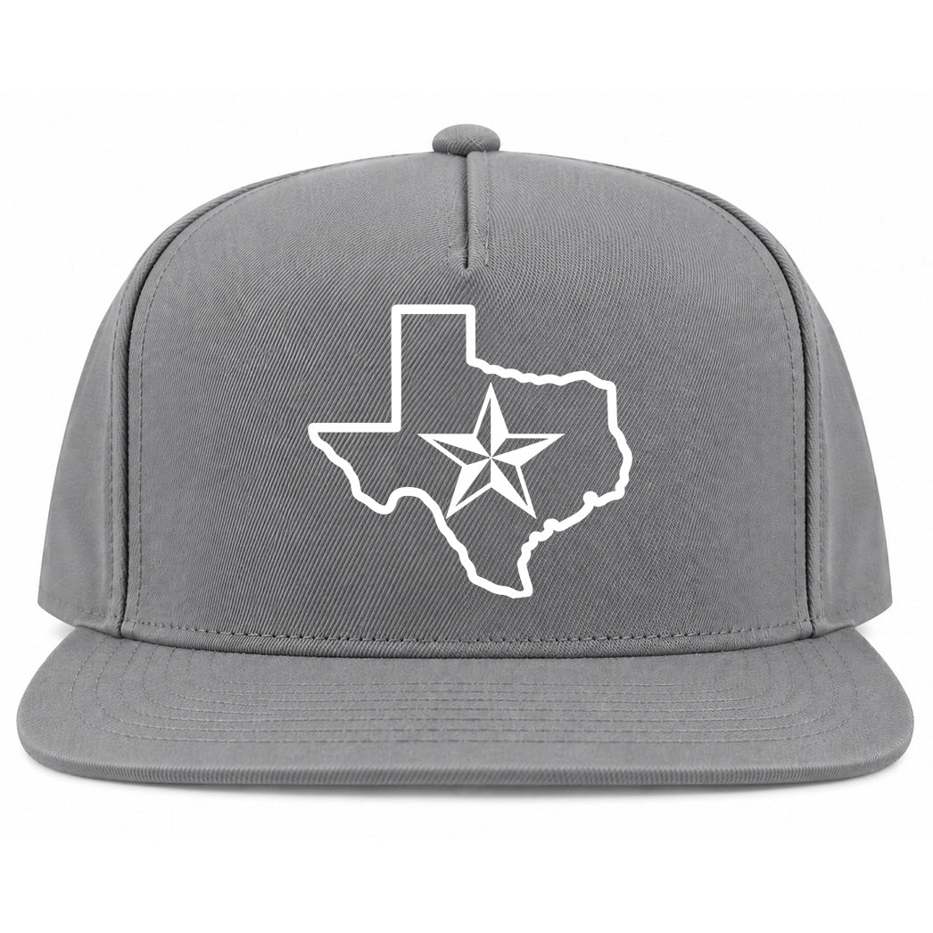 Grey Texas Lone Star State Golf Snapback Hat