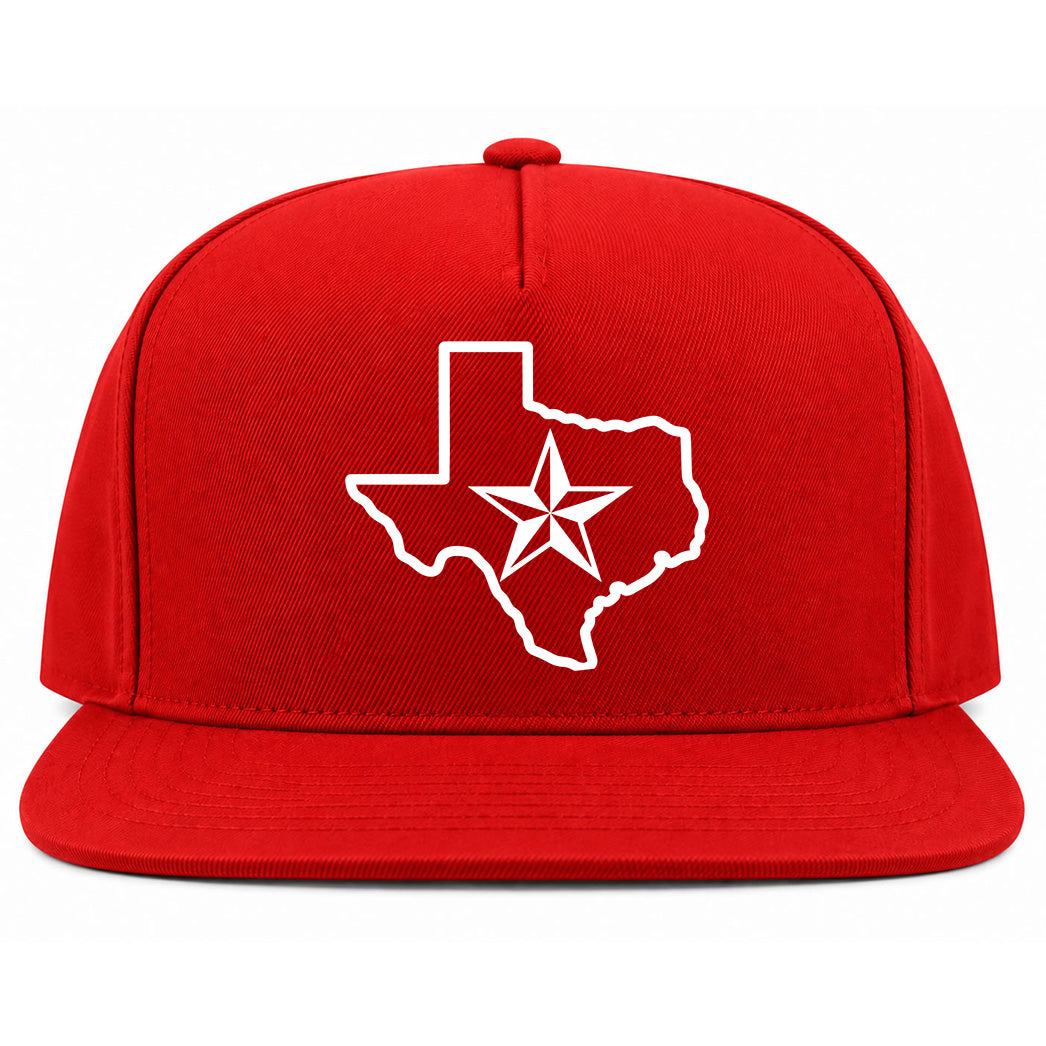 Red Texas Lone Star State Golf Snapback Hat