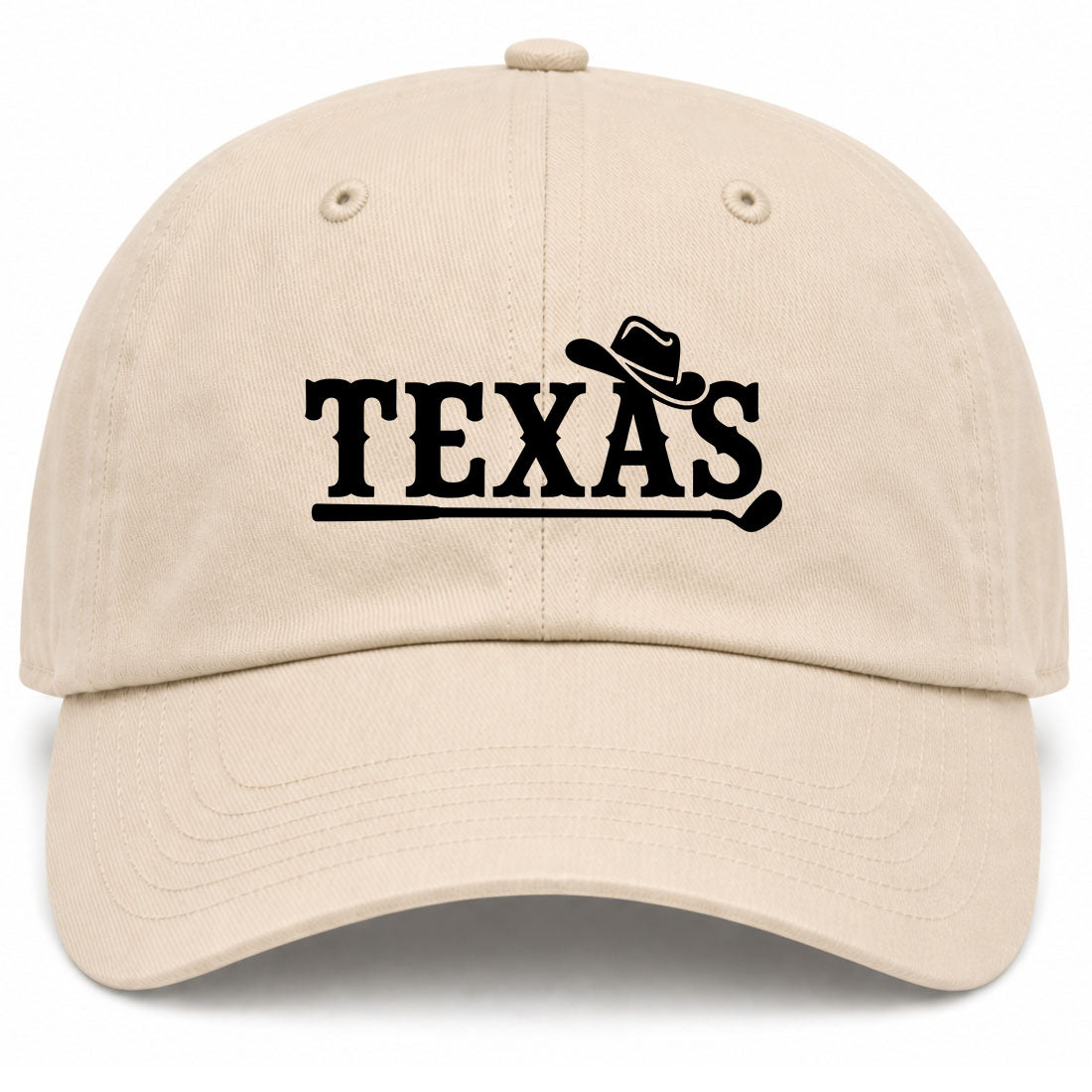 Beige Texas Western Golf Dad Hat