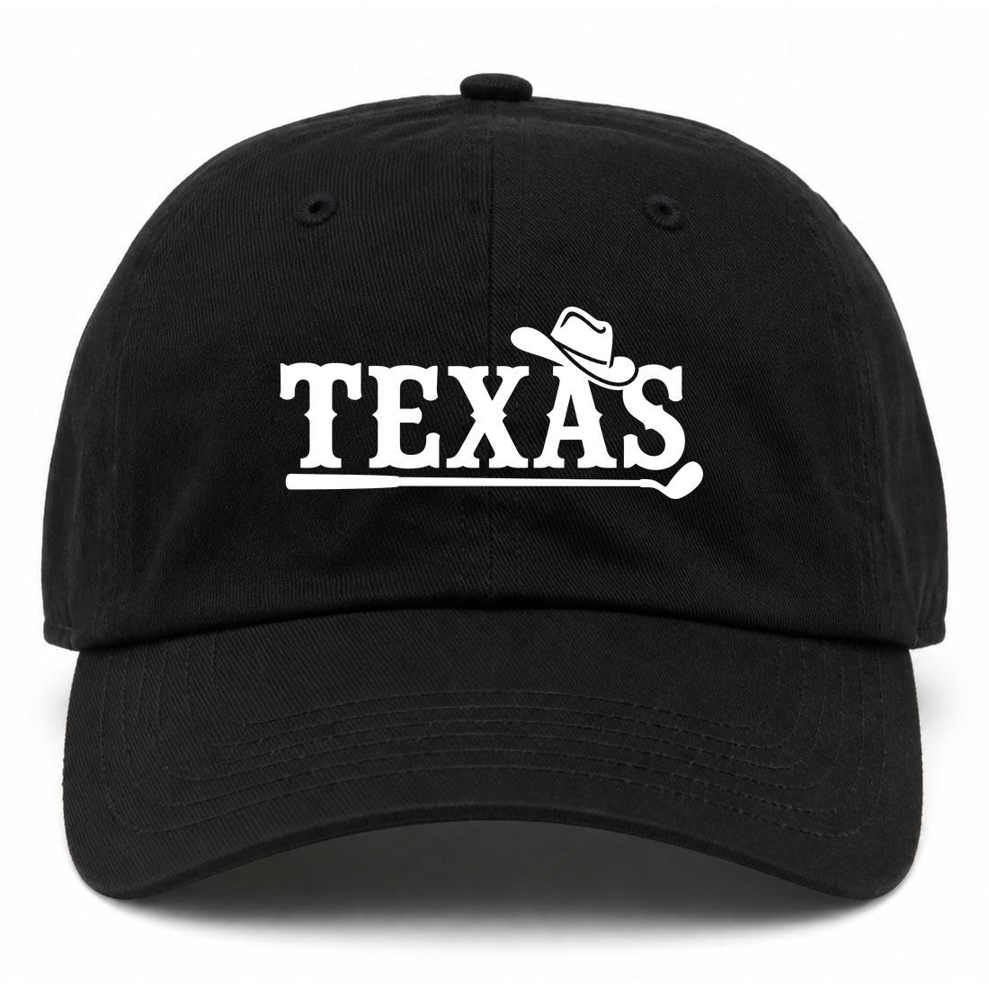 Black Texas Western Golf Dad Hat