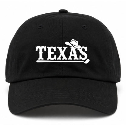 Black Texas Western Golf Dad Hat