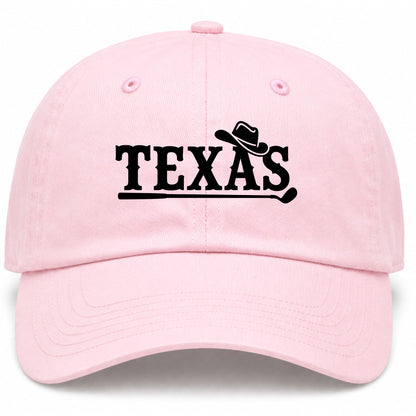 Pink Texas Western Golf Dad Hat