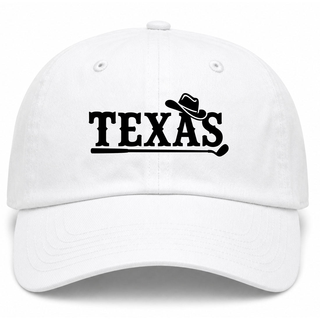 White Texas Western Golf Dad Hat