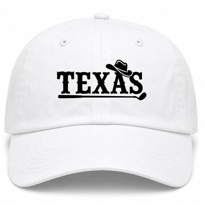 White Texas Western Golf Dad Hat