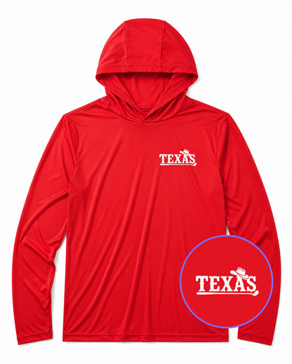 Red Texas Western Men's Lightweight Performance Golf Hoodie