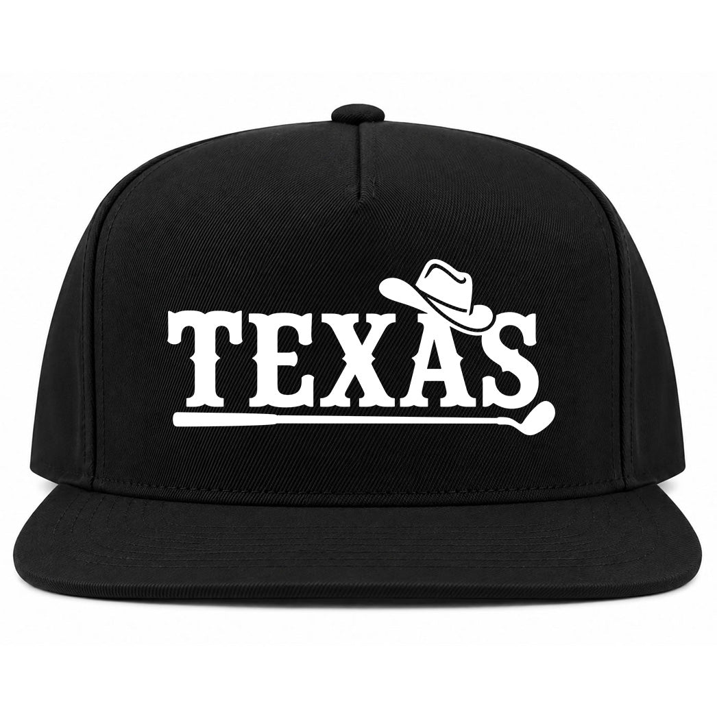 Black Texas Western Golf Snapback Hat
