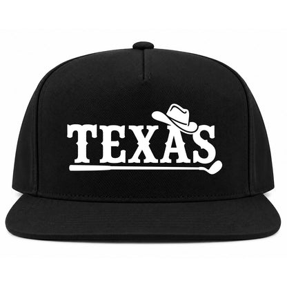 Black Texas Western Golf Snapback Hat