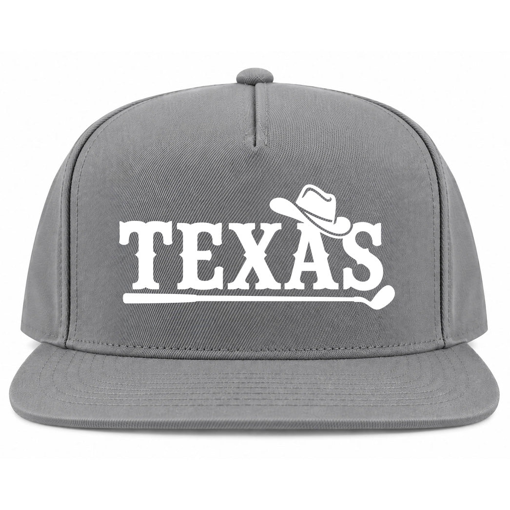 Grey Texas Western Golf Snapback Hat