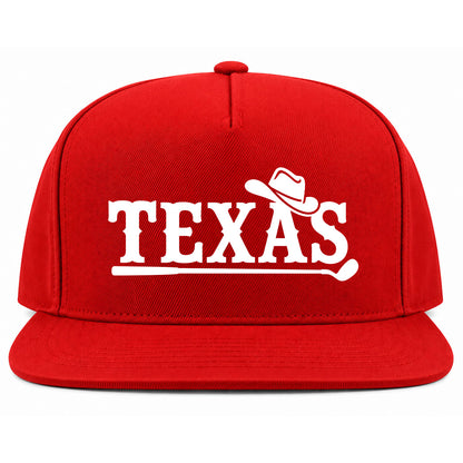 Red Texas Western Golf Snapback Hat