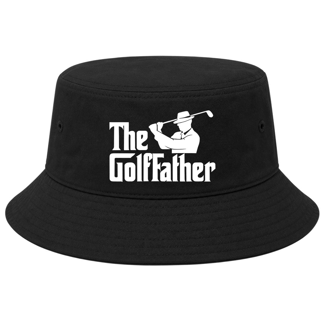 Black The Golf Father Funny Golf Bucket Hat