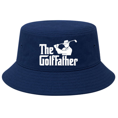 Navy The Golf Father Funny Golf Bucket Hat