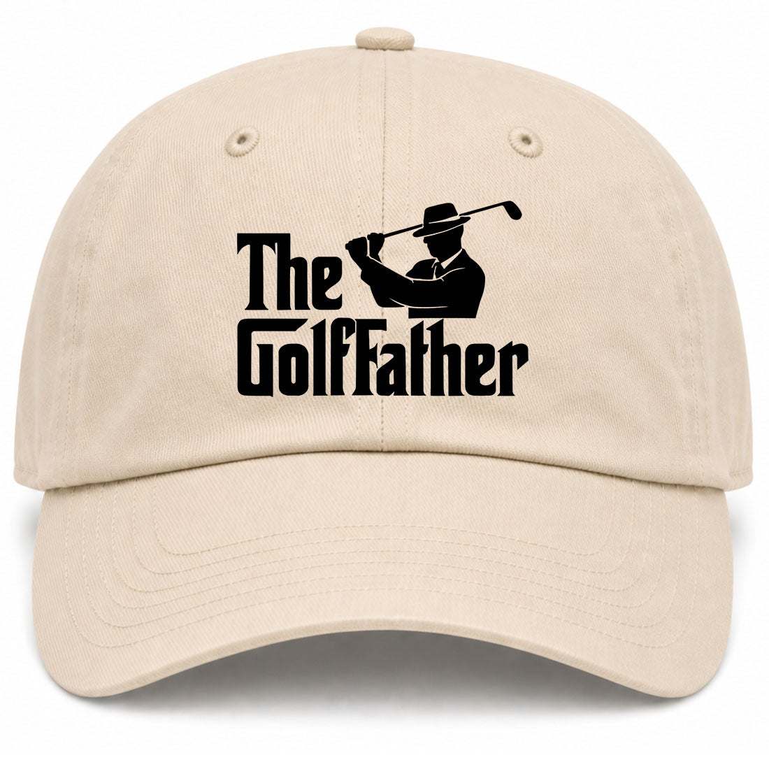 Beige The Golf Father Funny Golf Dad Hat
