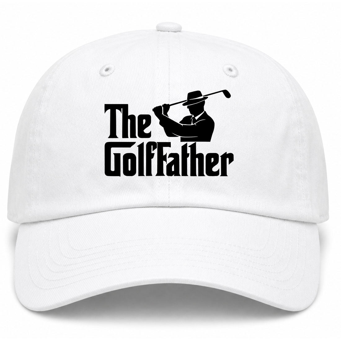 White The Golf Father Funny Golf Dad Hat