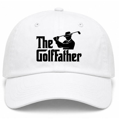 White The Golf Father Funny Golf Dad Hat