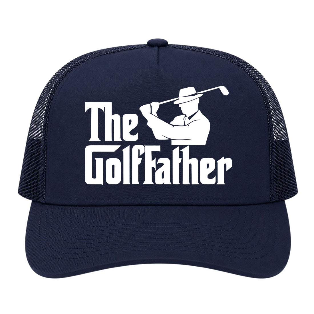 Navy Blue The Golf Father Funny Golf Trucker Hat