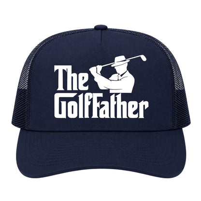 Navy Blue The Golf Father Funny Golf Trucker Hat