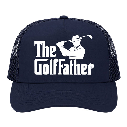 Navy Blue The Golf Father Funny Golf Trucker Hat