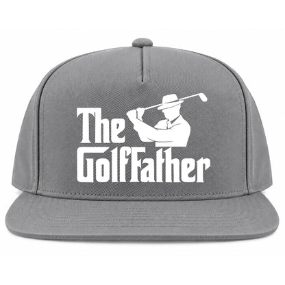Grey The Golf Father Funny Golf Snapback Hat