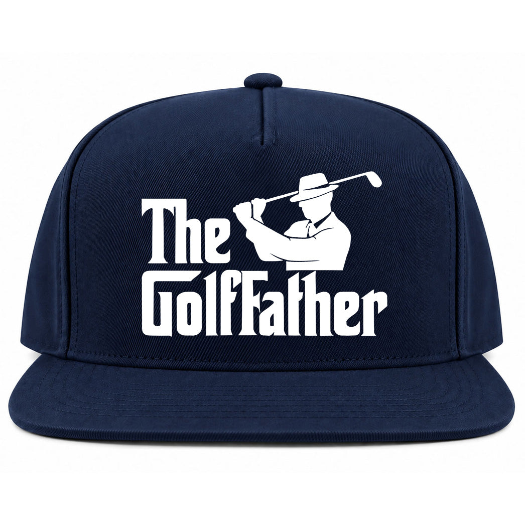 Navy Blue The Golf Father Funny Golf Snapback Hat