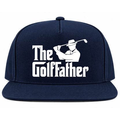 Navy Blue The Golf Father Funny Golf Snapback Hat