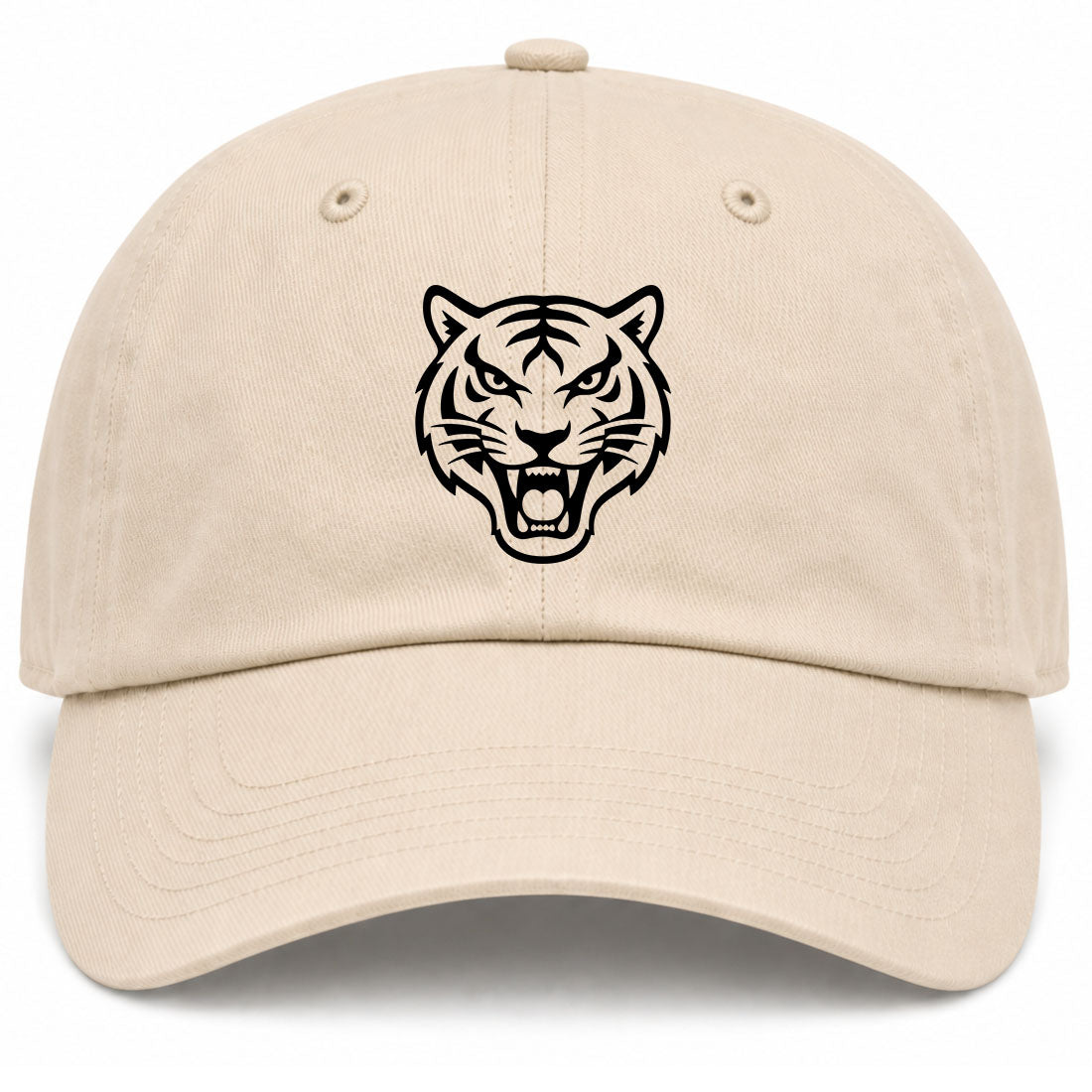 Beige Tiger Golf Dad Hat