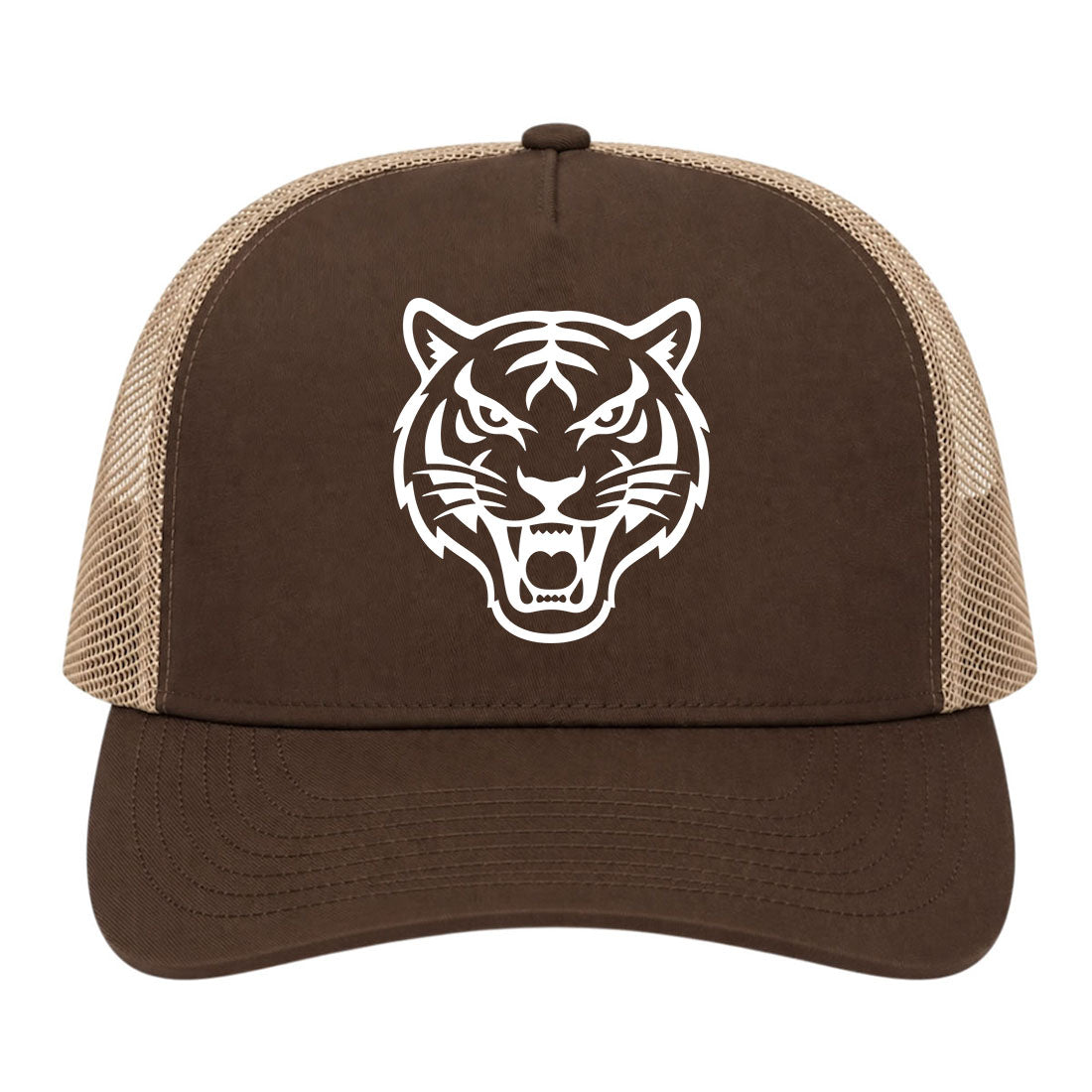 Brown Tiger Golf Trucker Hat