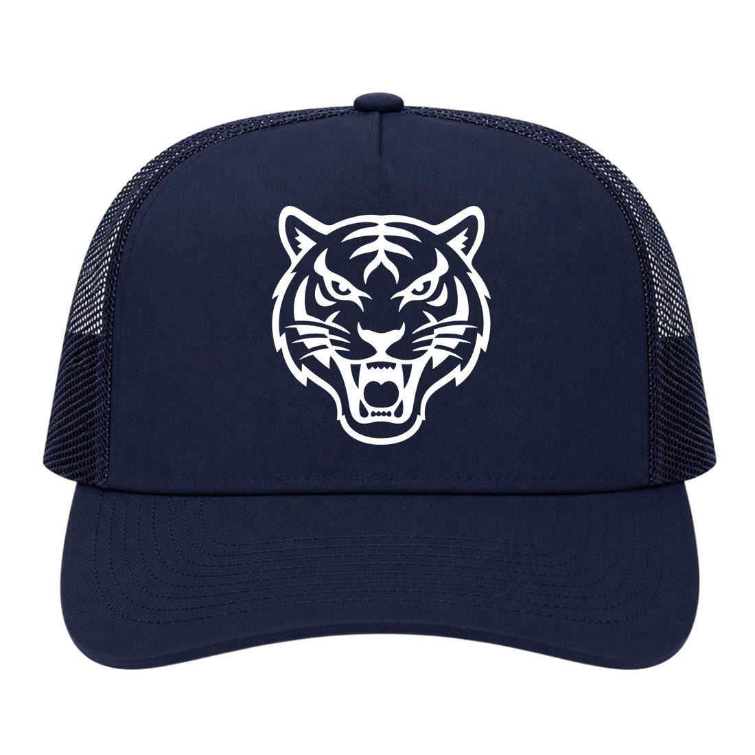 Navy Blue Tiger Golf Trucker Hat