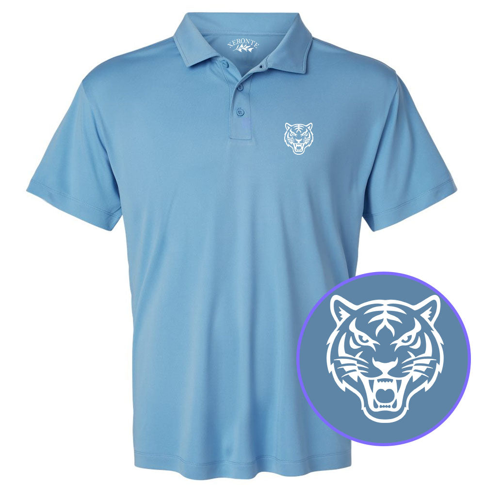 Carolina Blue Tiger Men's Golf Polo Shirt