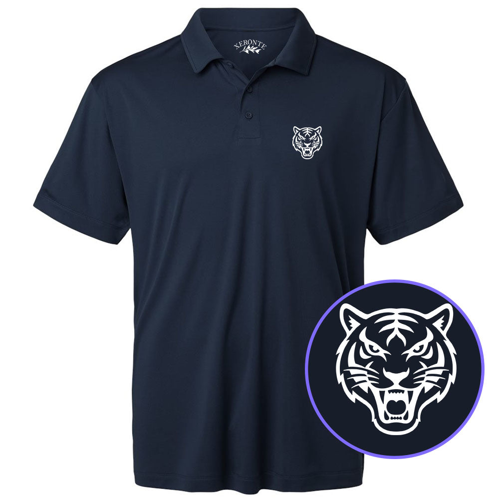 Navy Blue Tiger Men's Golf Polo Shirt